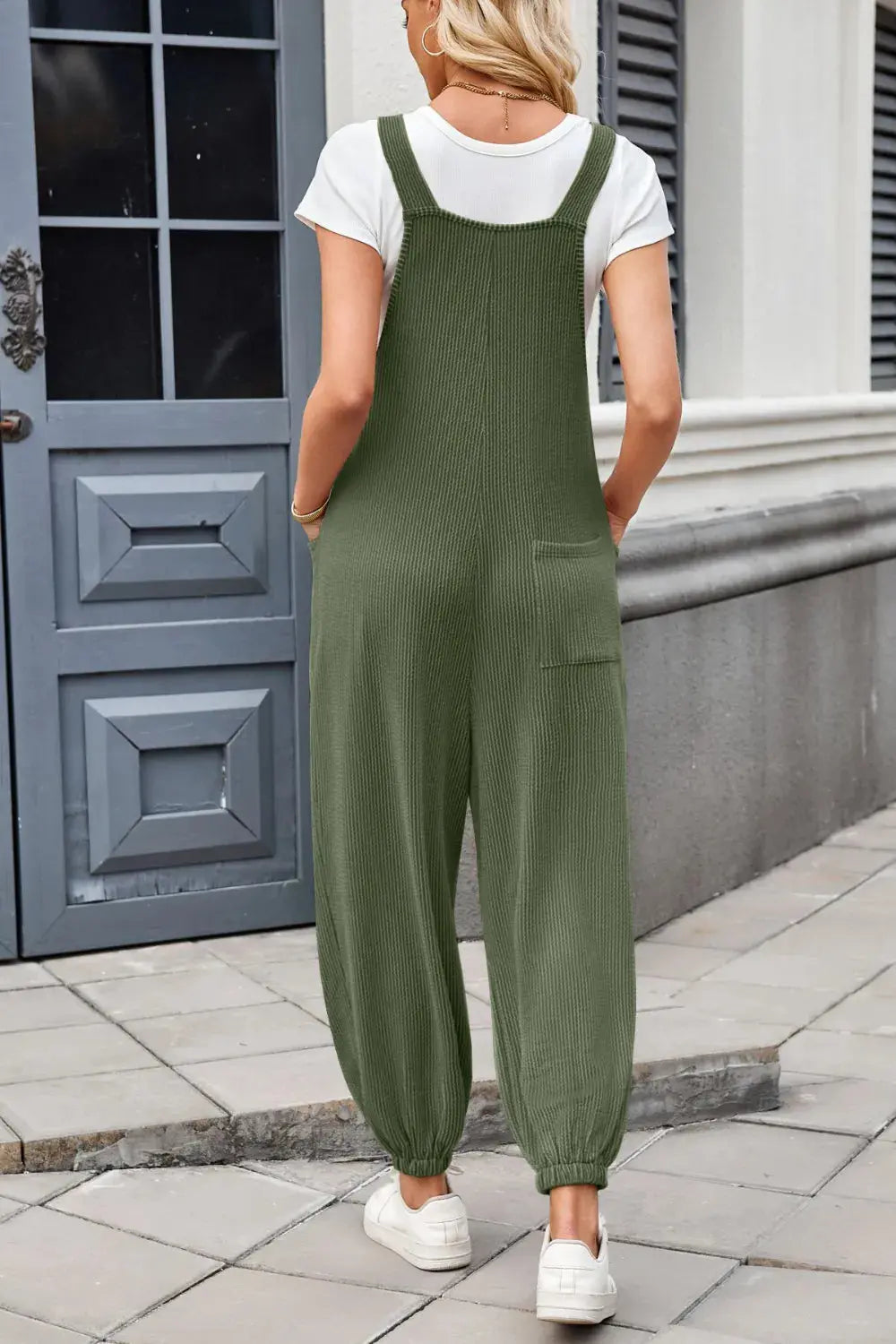 Lovelet Knotted Strap Overalls with Pockets.