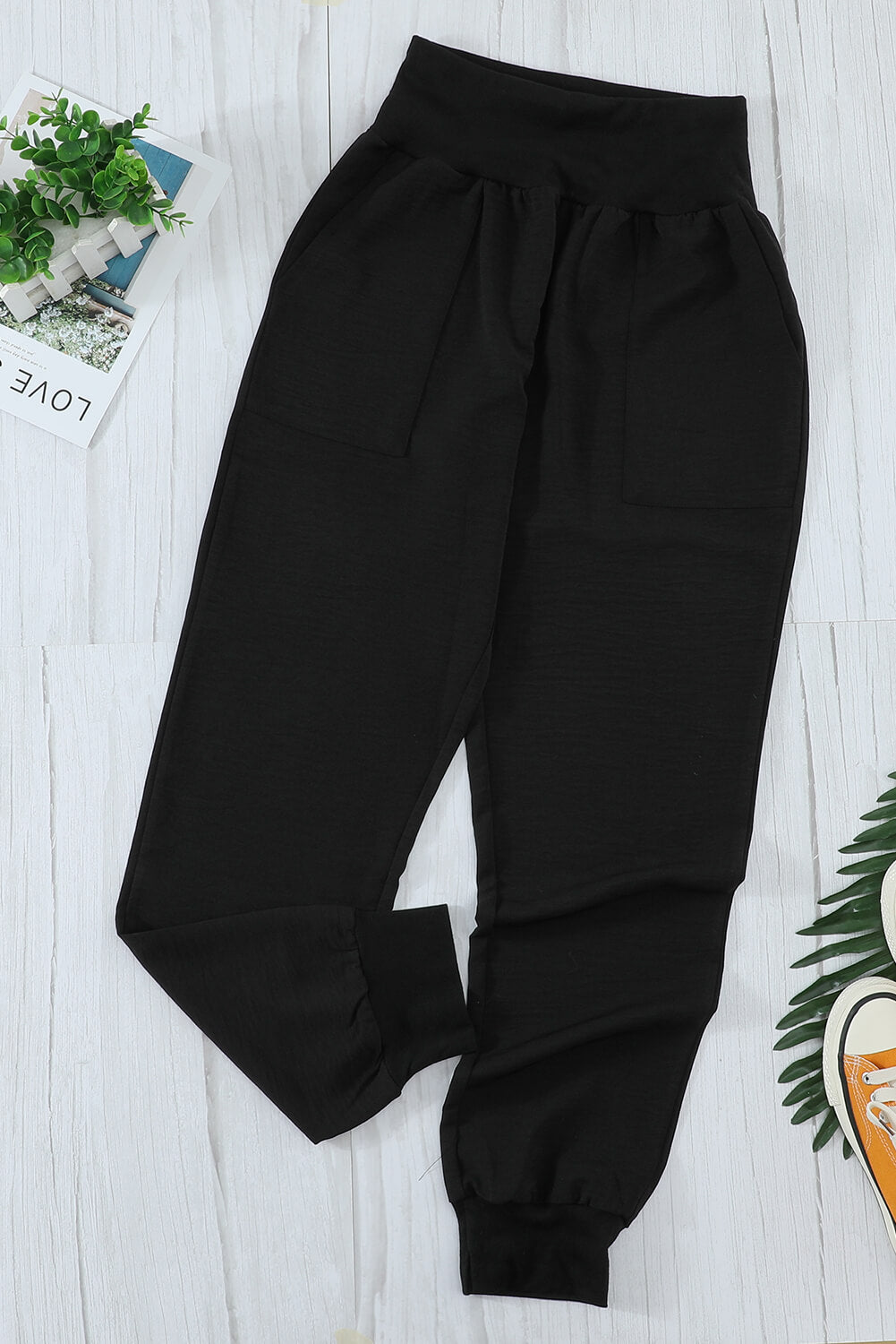 Black Pocketed Casual Joggers Dear-Lover Dropshipping