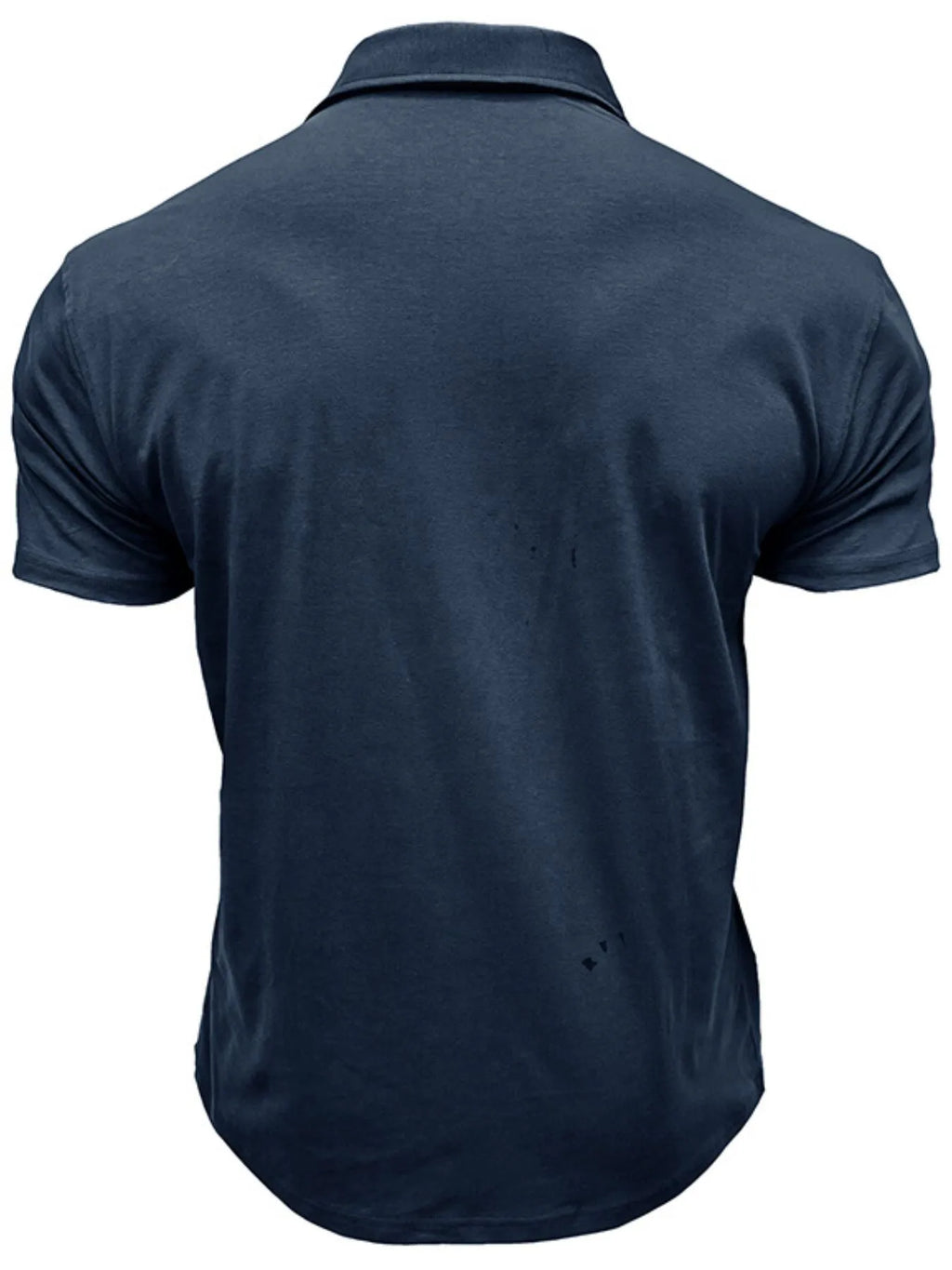 Men's Classic Pocket Polo Shirt with Stand Collar.