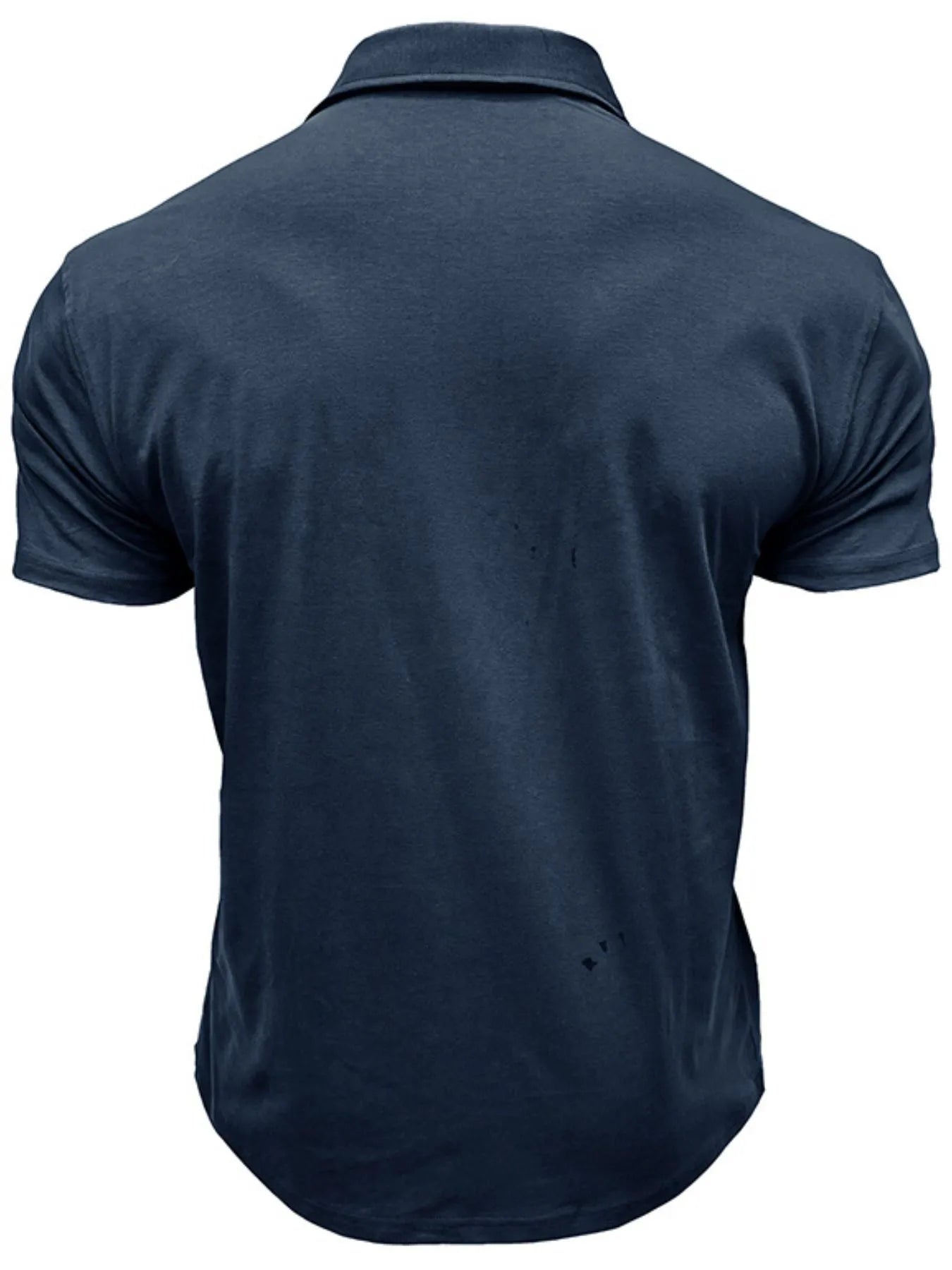 Men's Classic Pocket Polo Shirt with Stand Collar.