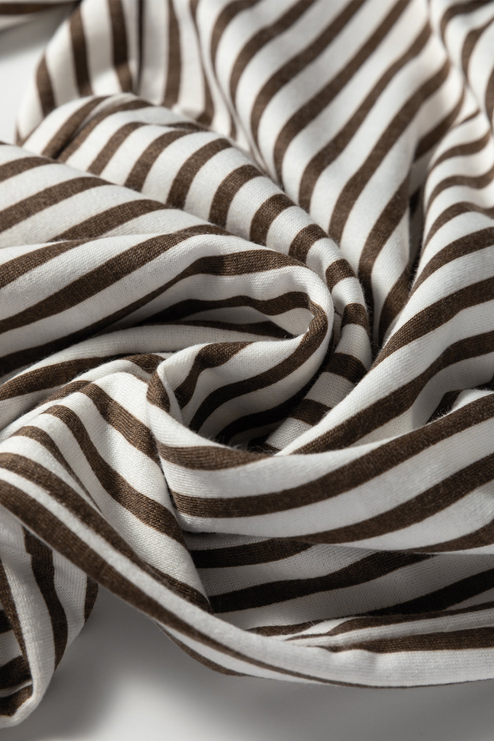 Brown Stripe Elastic High Waist Pocketed Loose Pants Dear-Lover Dropshipping