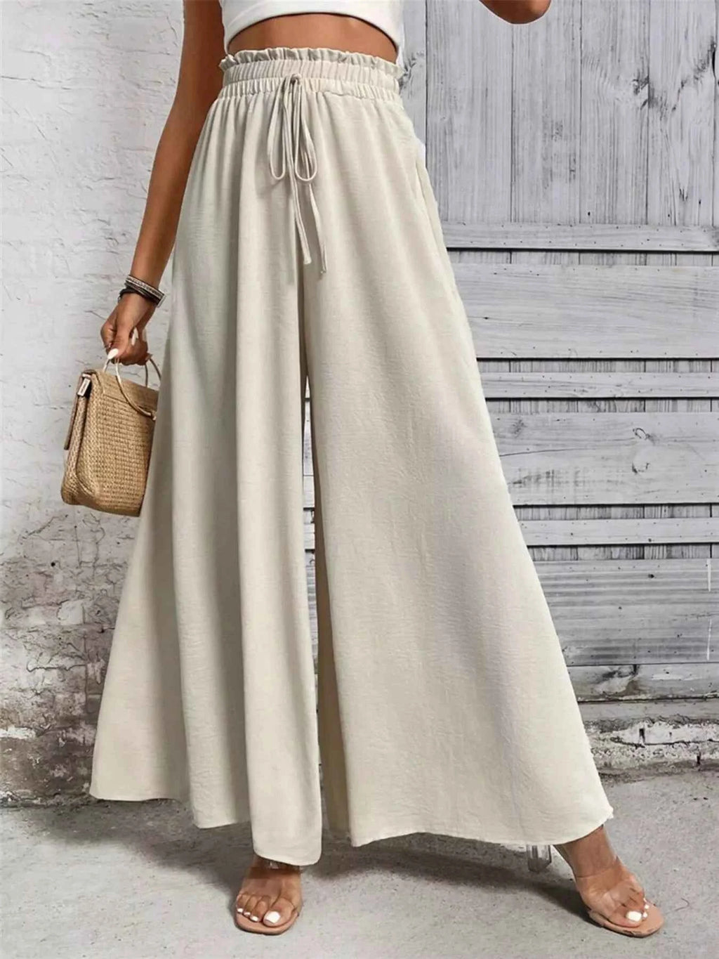 Frill Wide Leg Pants.