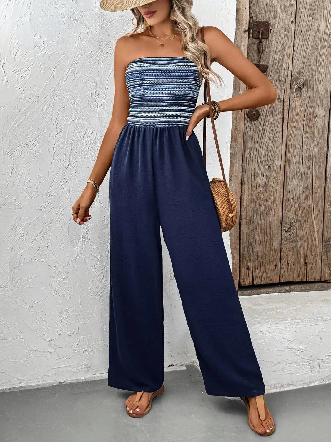 Tube Wide Leg Jumpsuit.