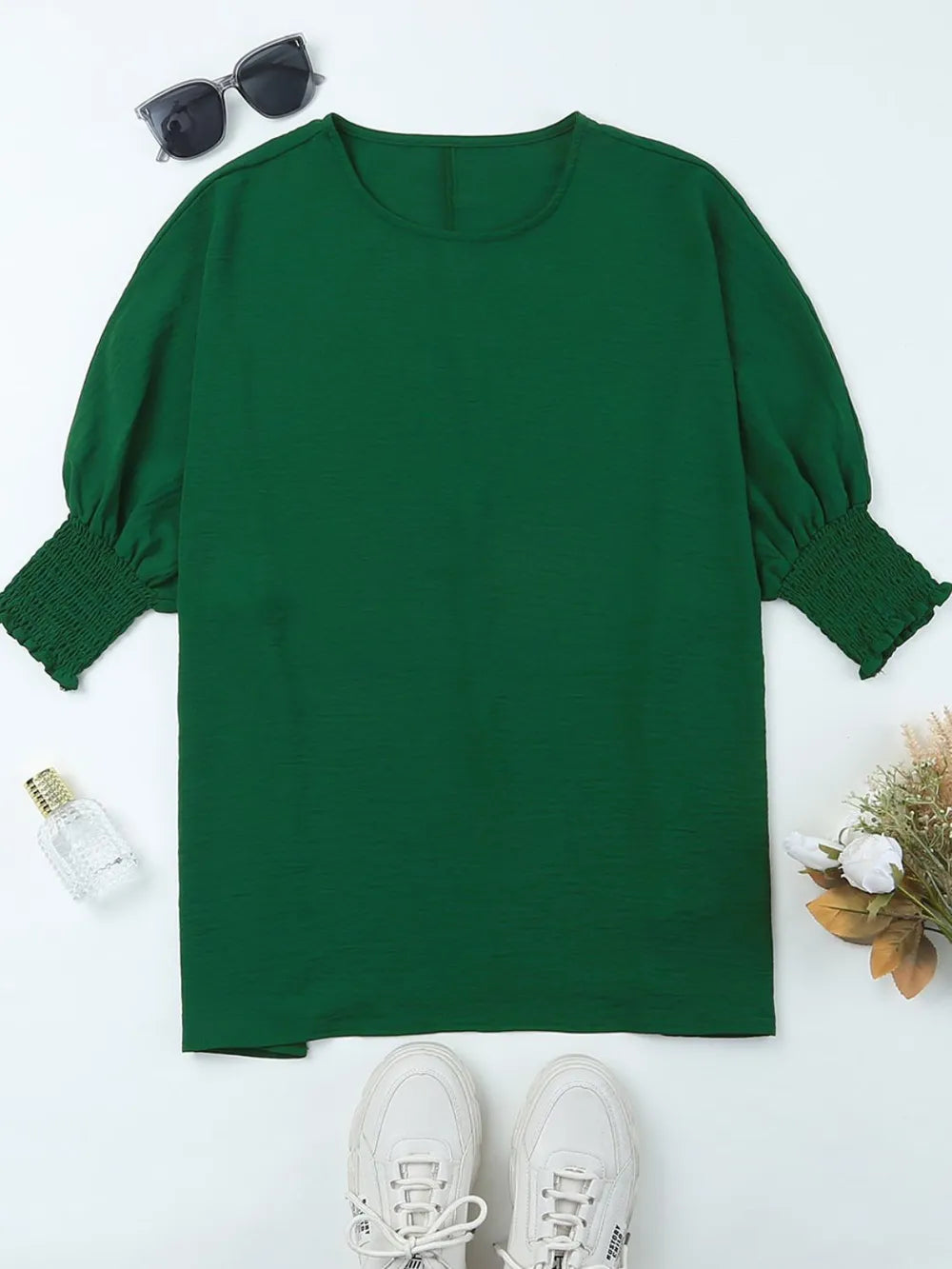 three-Quarter Sleeve Blouse.