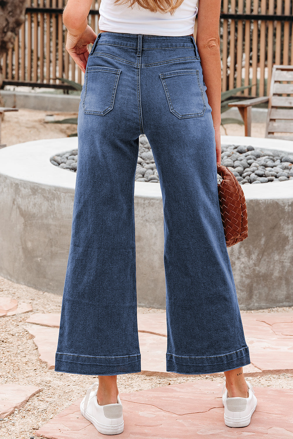 Ashleigh Blue Cropped High Rise Wide Leg Jeans Dear-Lover Dropshipping