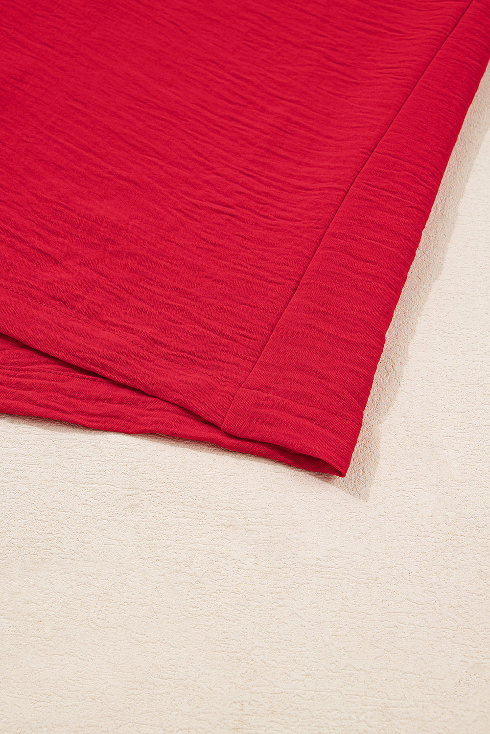 Fiery Red Plus Size Smocked Cuff Dolman Oversized Tunic Blouse Dear-Lover Dropshipping