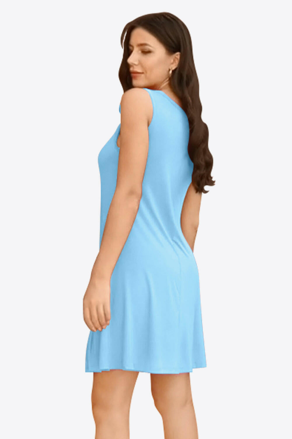 Sleeveless Dress with Pockets.