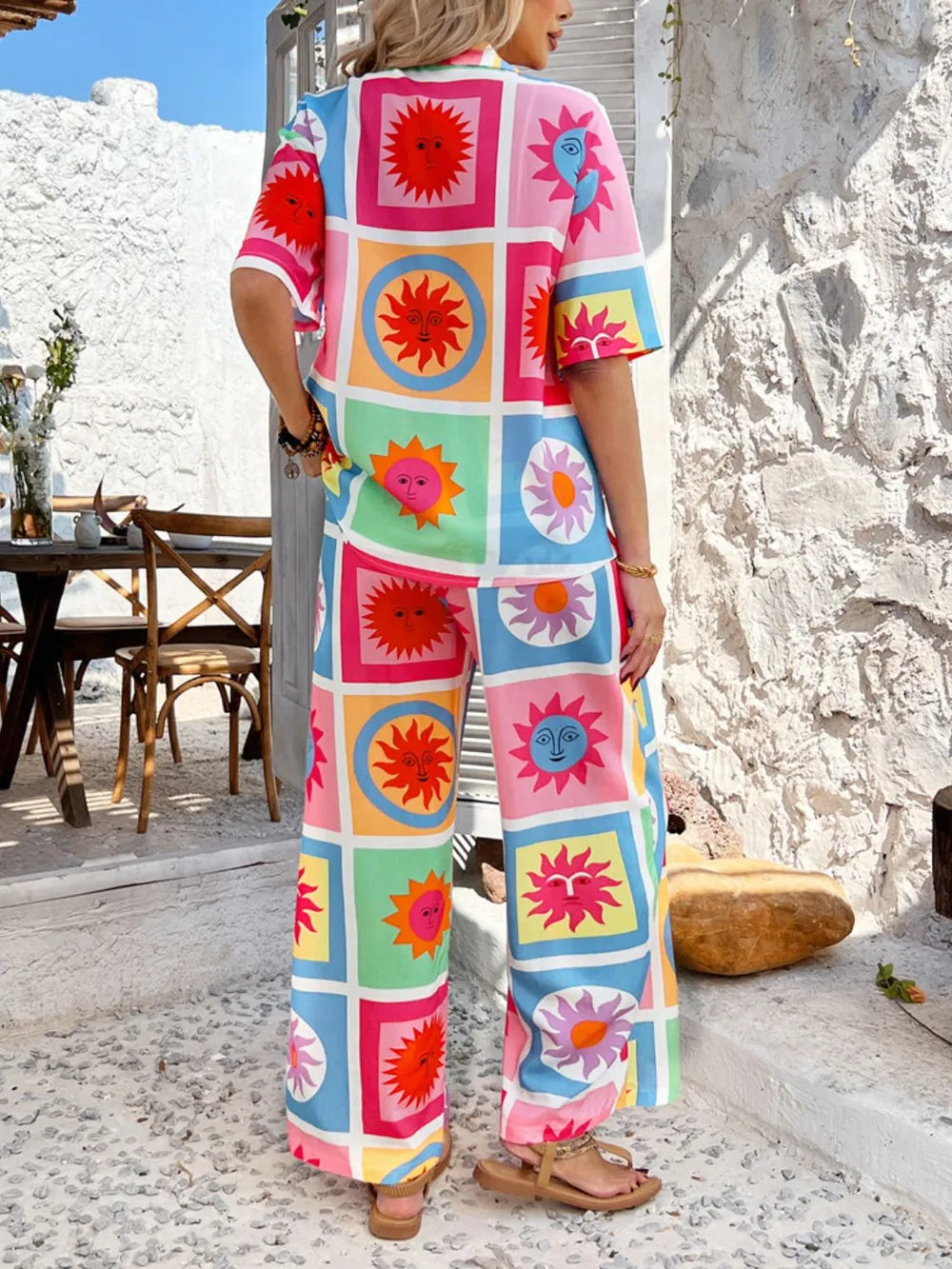 Half Sleeve Top and Pants Set - CHIC TB