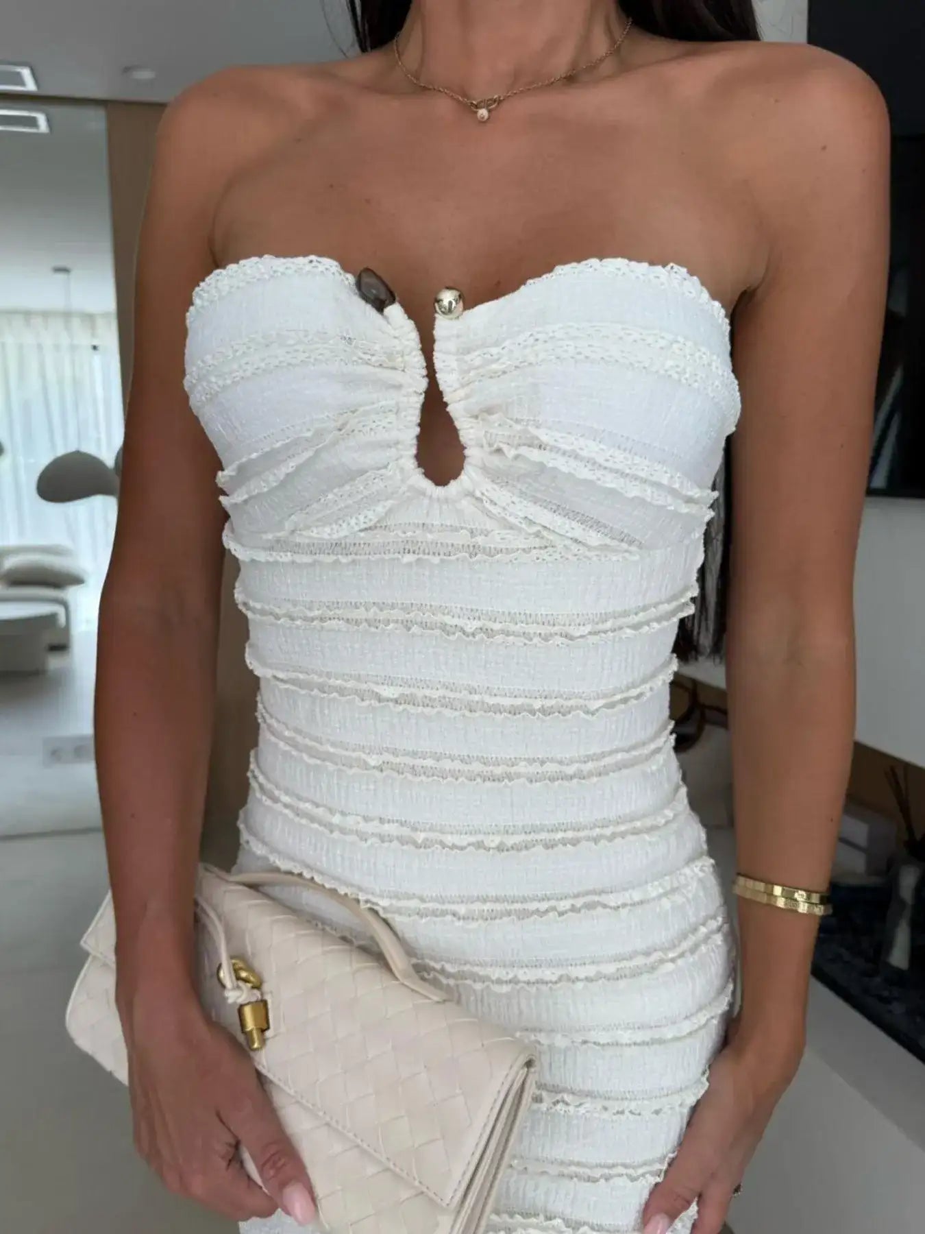 Sweetheart Neck Tube Maxi Dress.