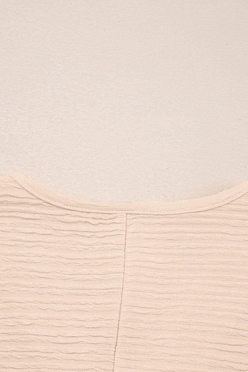 Apricot Textured V Neck T Shirt and Shorts Set Dear-Lover Dropshipping