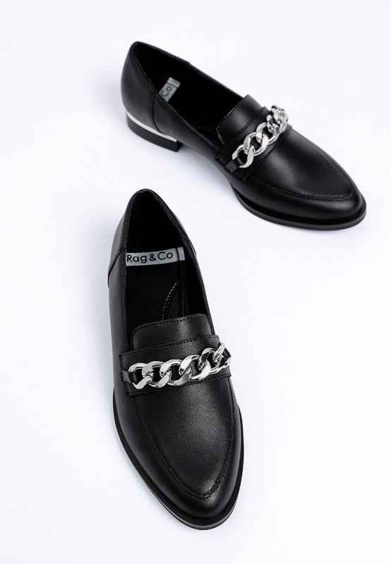 POLA Leather Horsebit Loafers