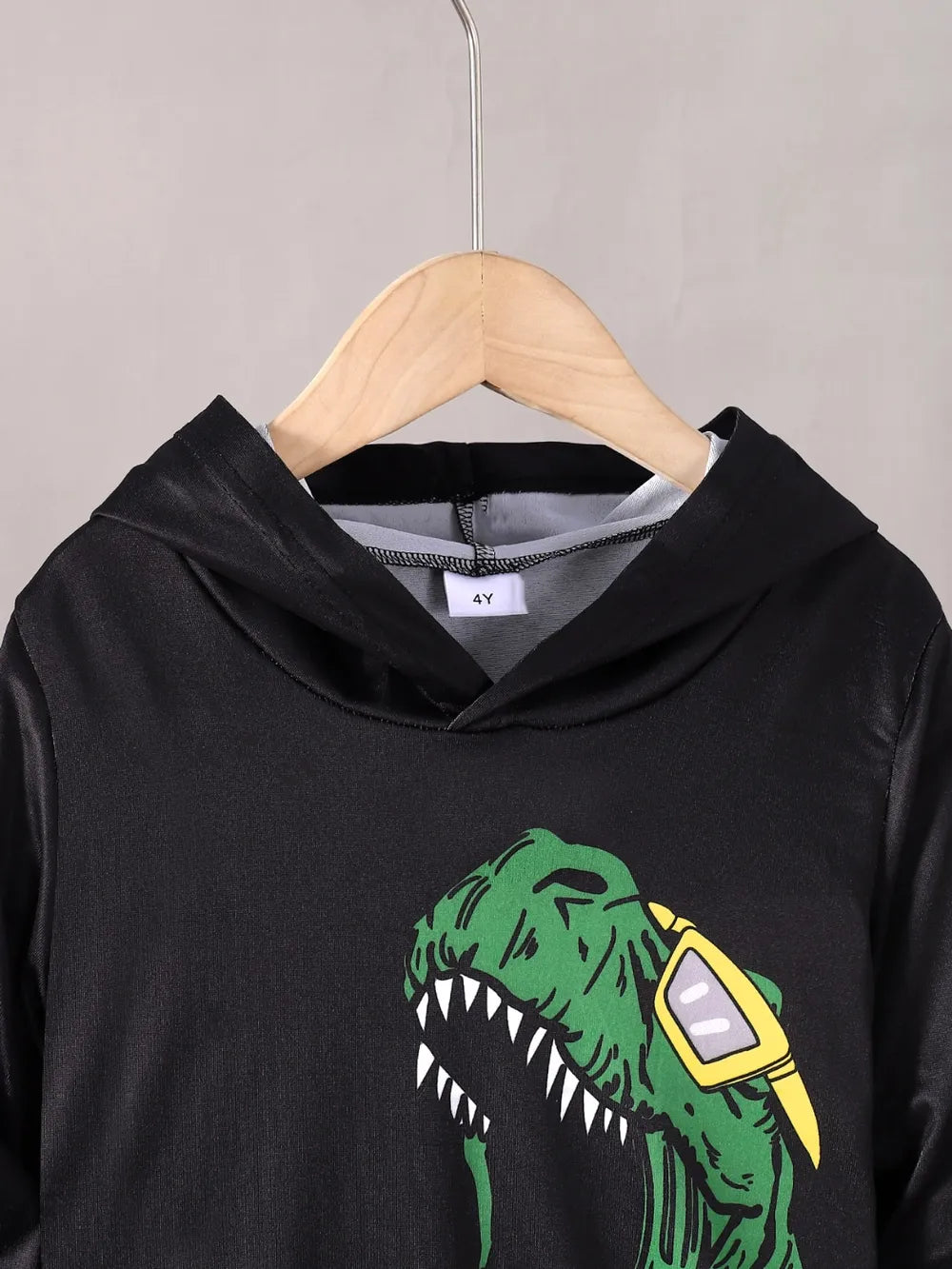 Children's Dinosaur Graphic Hoodie and Pants Set.