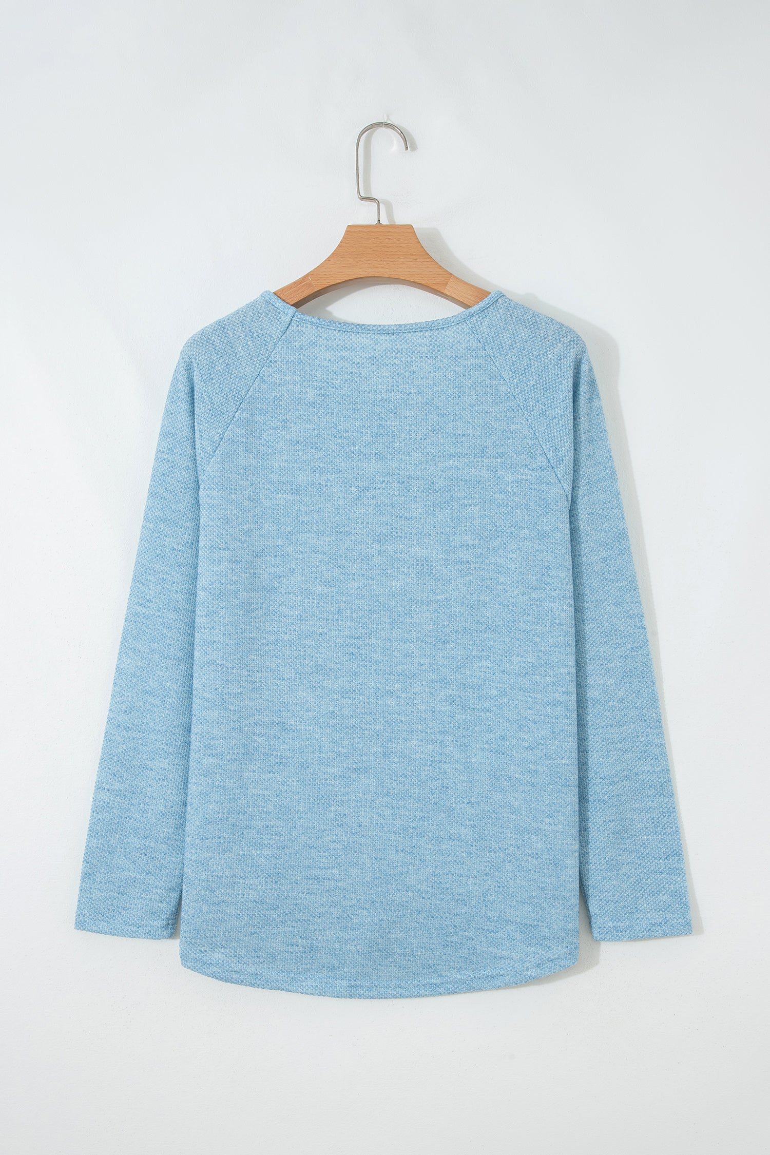 Myosotis Textured Raglan Sleeve Knit Loose Top