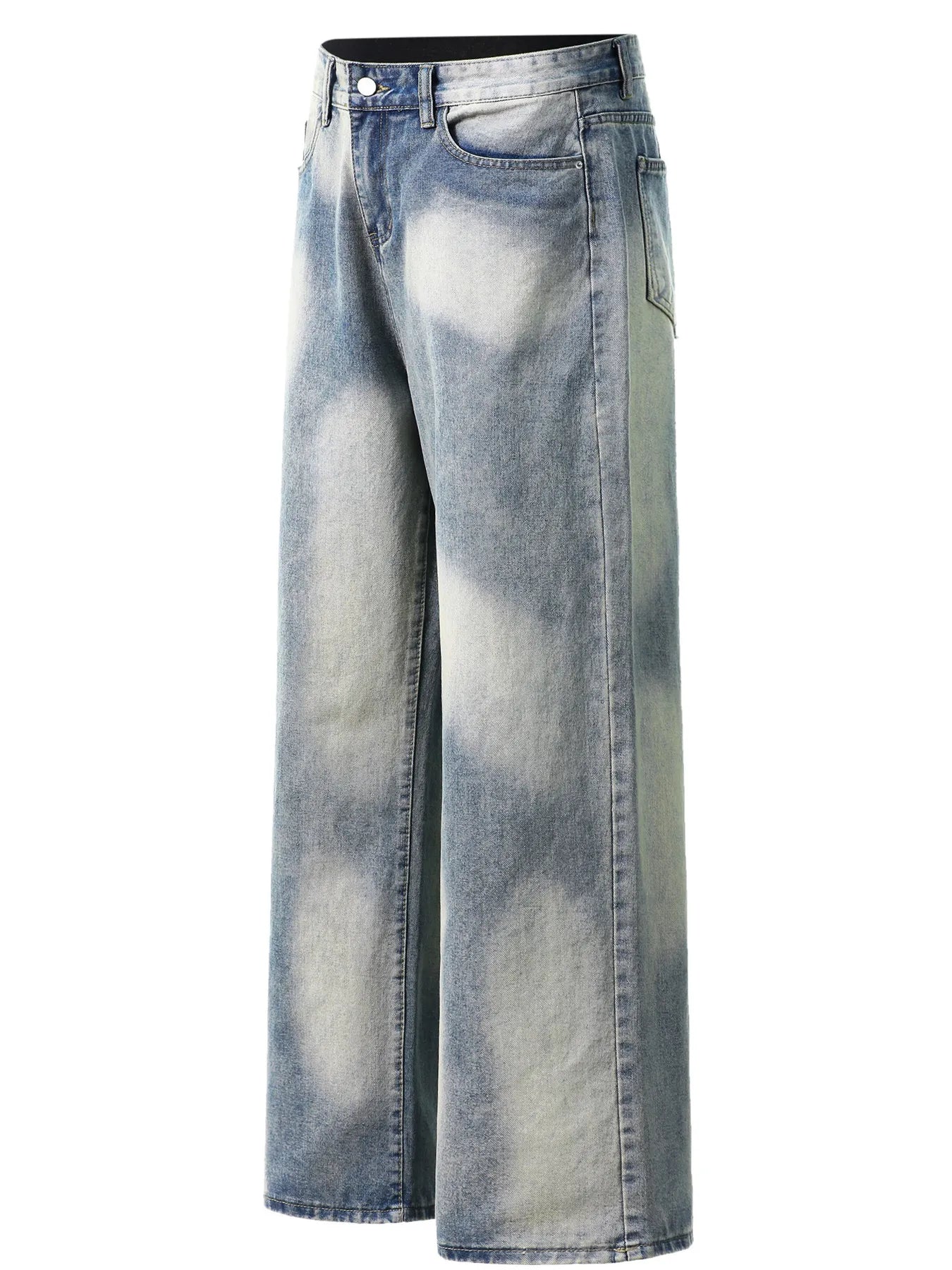 Men's Wide Leg Denim Jeans.