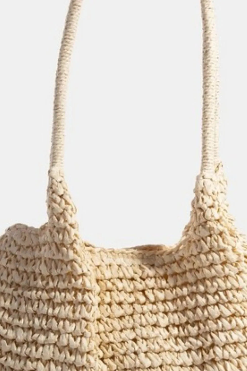 BEACH STRAW Braided Long Handle Tote Bag.