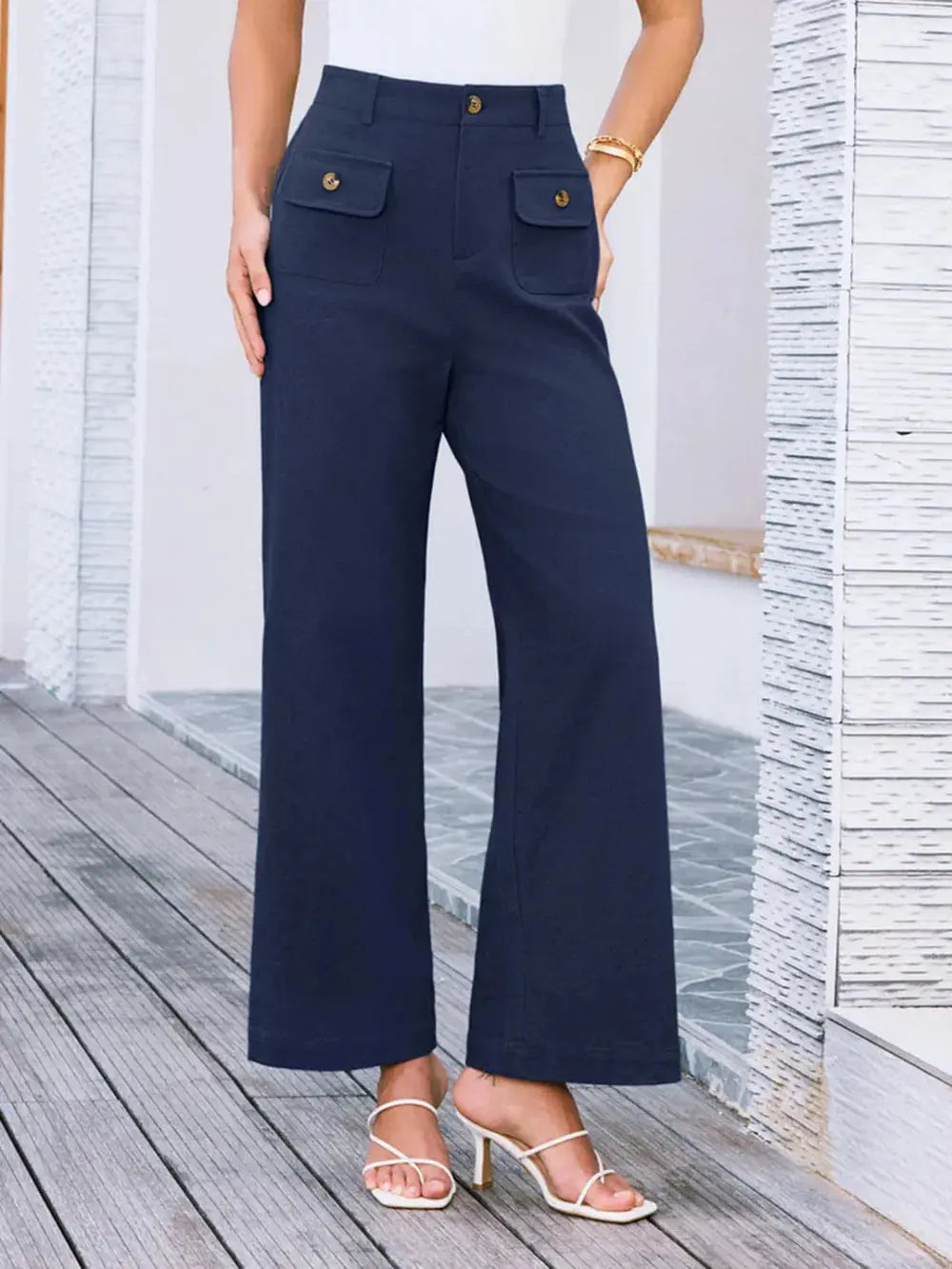 High Waist Wide Leg Pants.