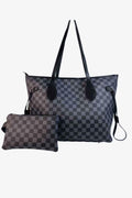 Checkered PVC Two-Piece Bag Set.