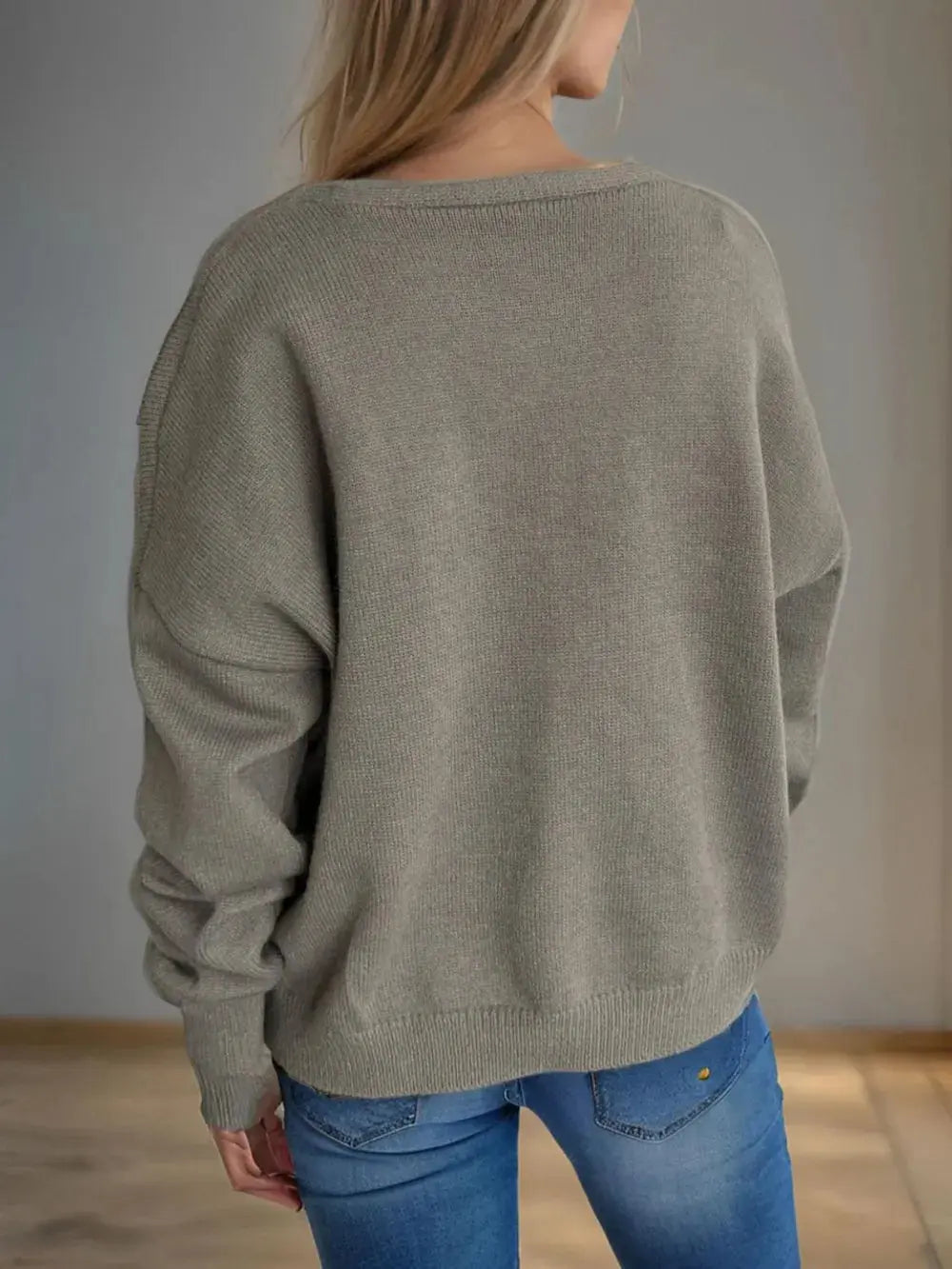 Daisy Button Up V-Neck Cardigan.