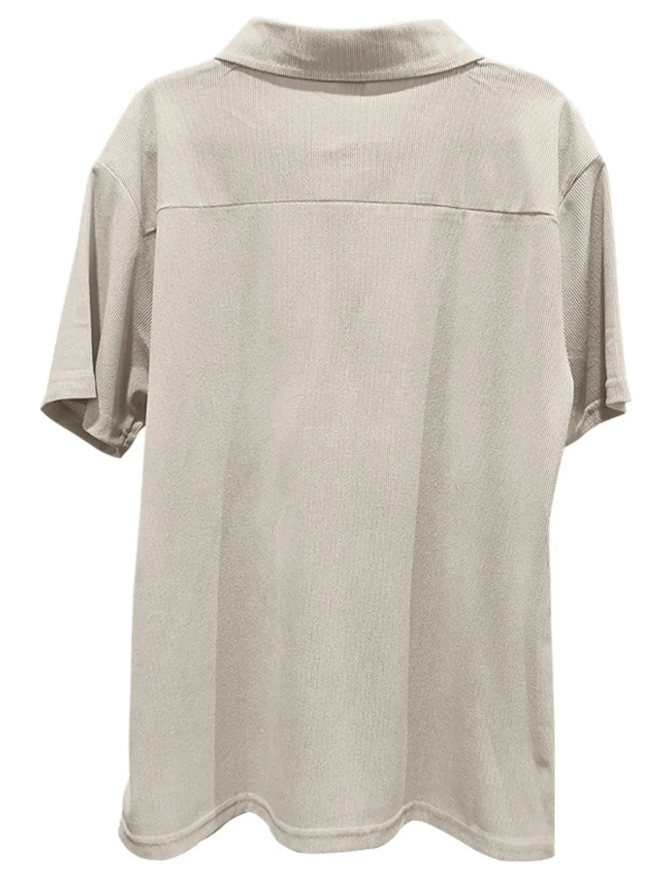 Quarter Zip Short Sleeve Polo and Pants Set Plus Size.