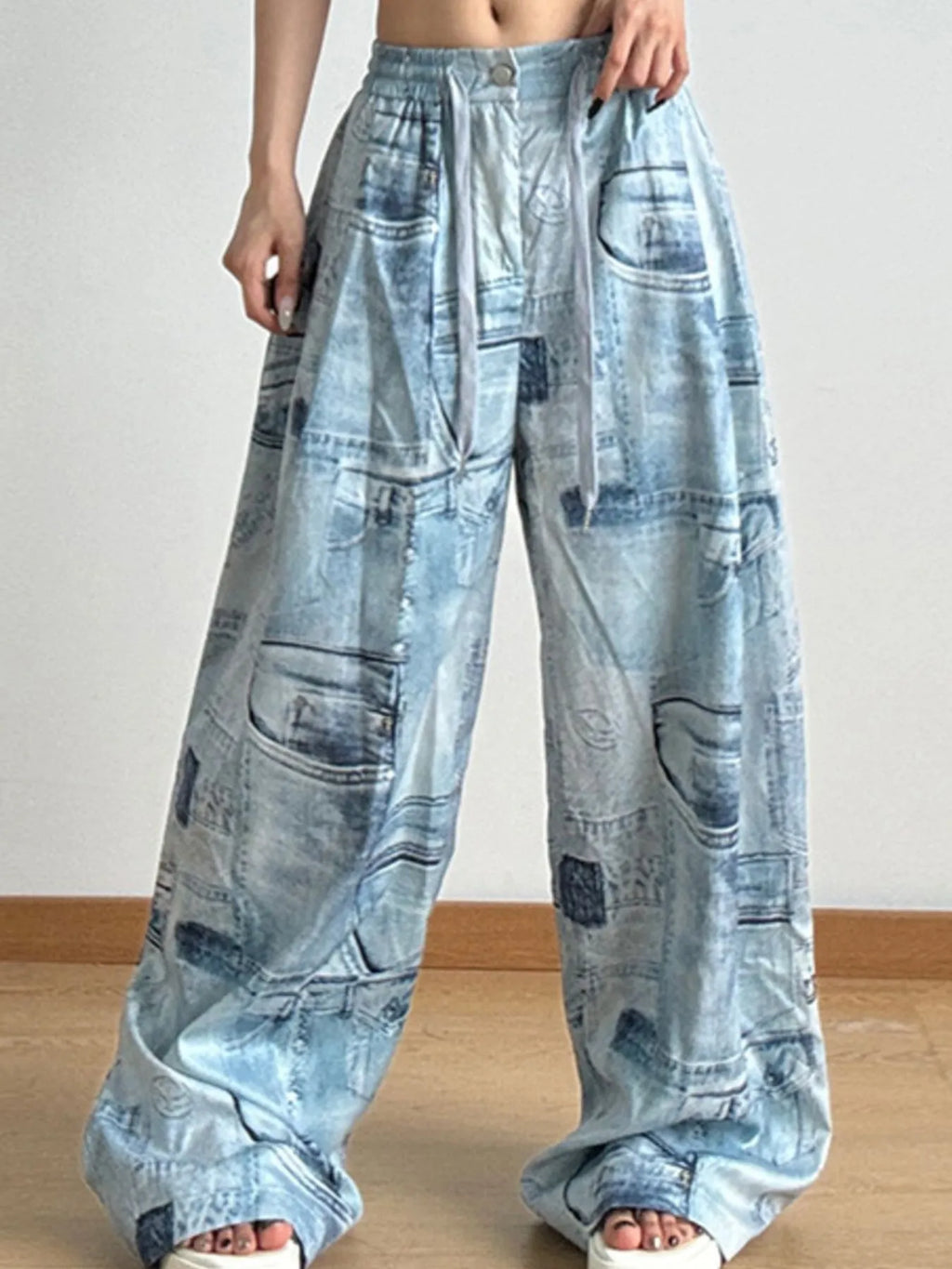 Wide Leg Relaxed Fit Pants.