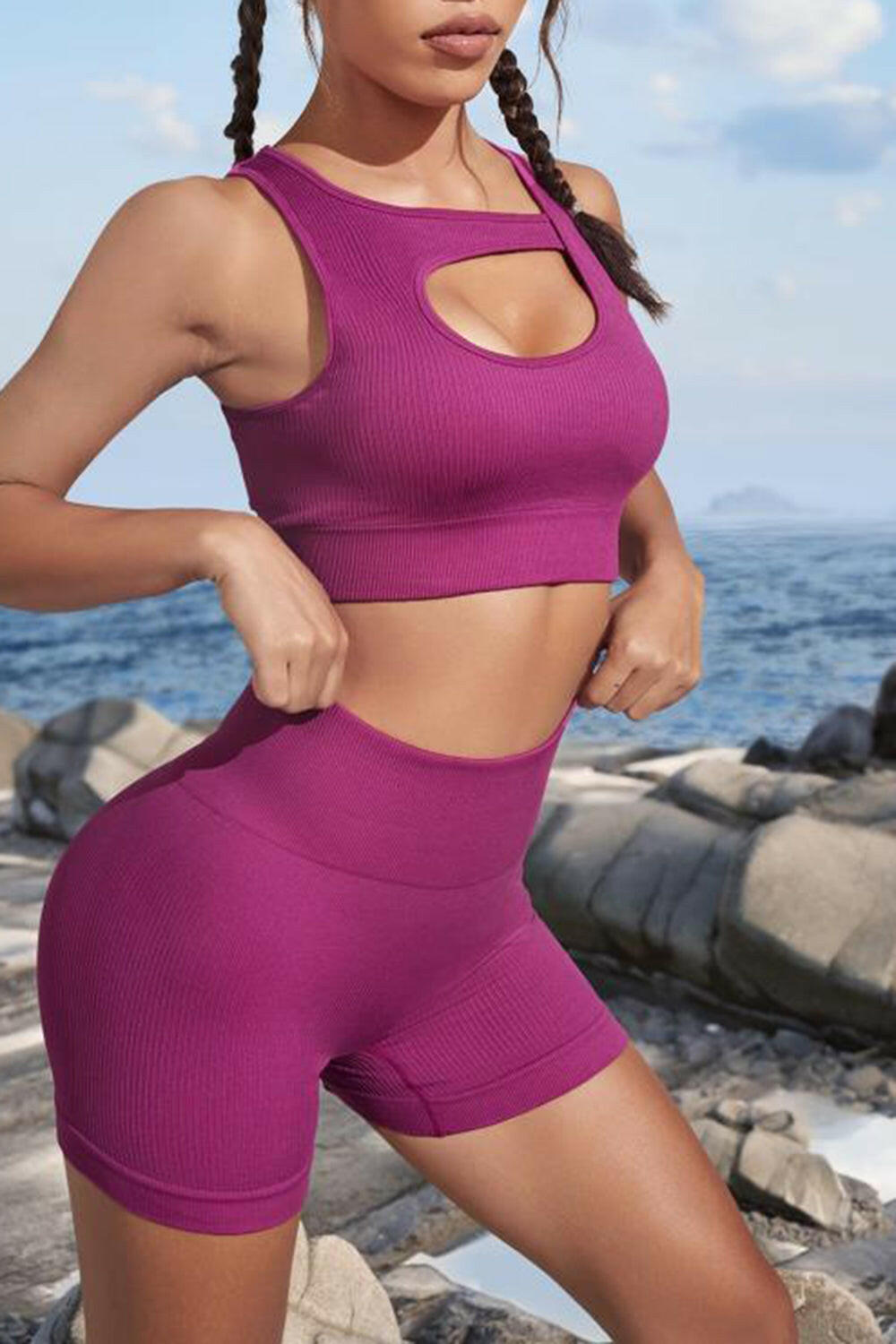 Two-Piece women Sports gym Set.