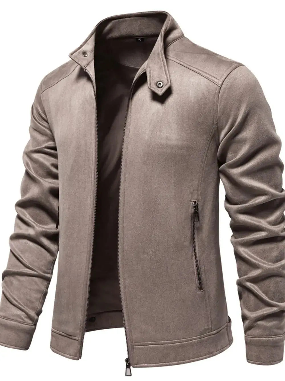 Men's Zip Up Long Sleeve Biker Jacket.