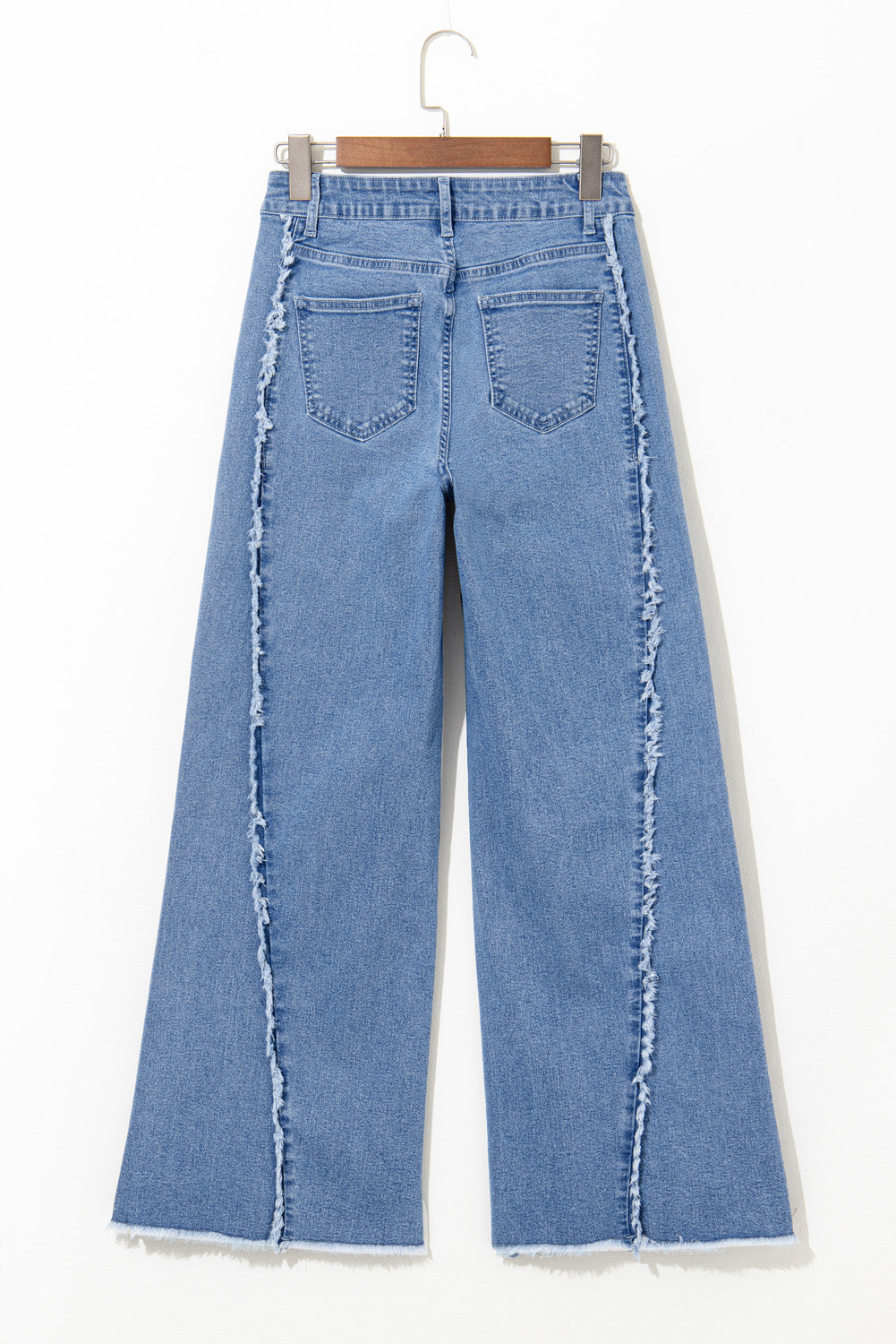 Beau Blue Vintage Stitching Raw Hem Flared Jeans Dear-Lover Dropshipping