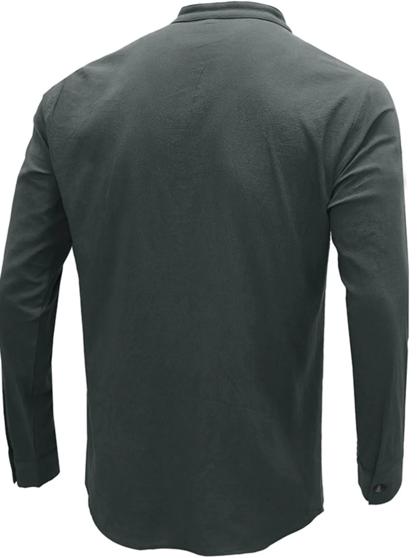 Men's Button Detail Long Sleeve Polo Shirt.