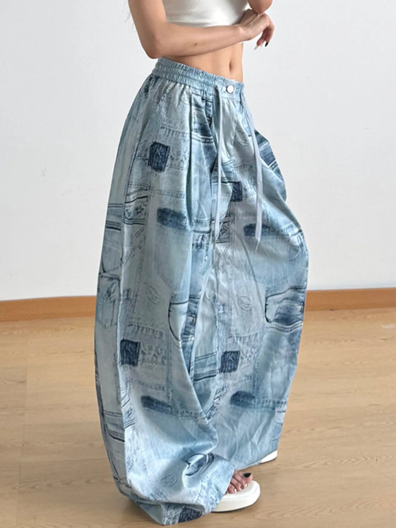 Wide Leg Relaxed Fit Pants.