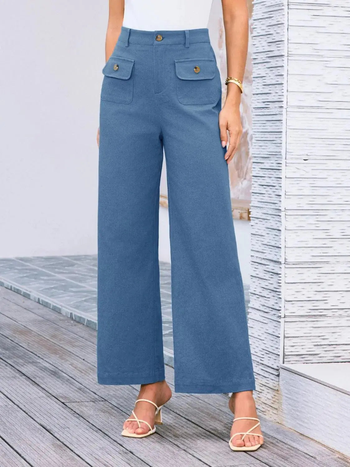 High Waist Wide Leg Pants.