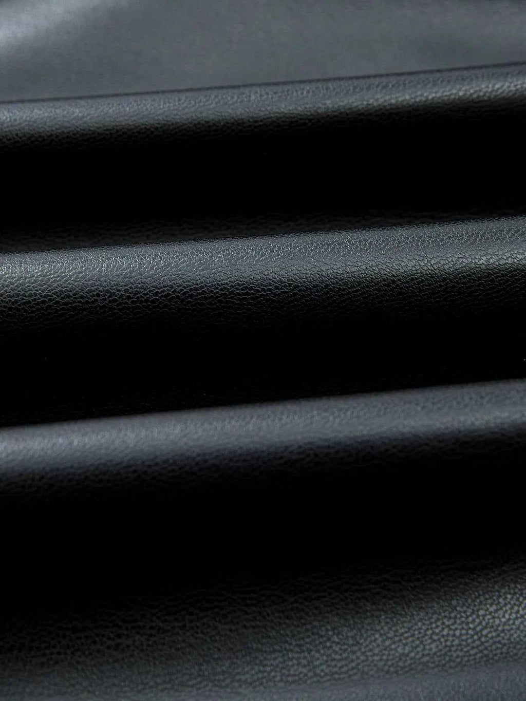 Faux Leather Ruffle Hem Sleeveless Mini Dress