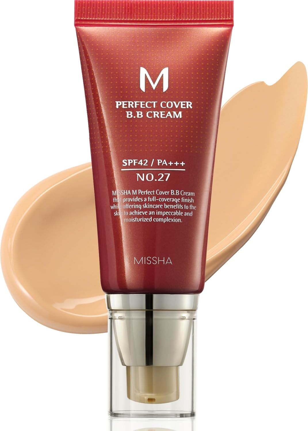 MISSHA M Perfect Cover BB Cream No.23 Natural Beige -Light/Medium with Cool/Neutral Undertone SPF 42 PA +++ 1.69 Fl Oz - Tinted Moisturizer for Face with SPF