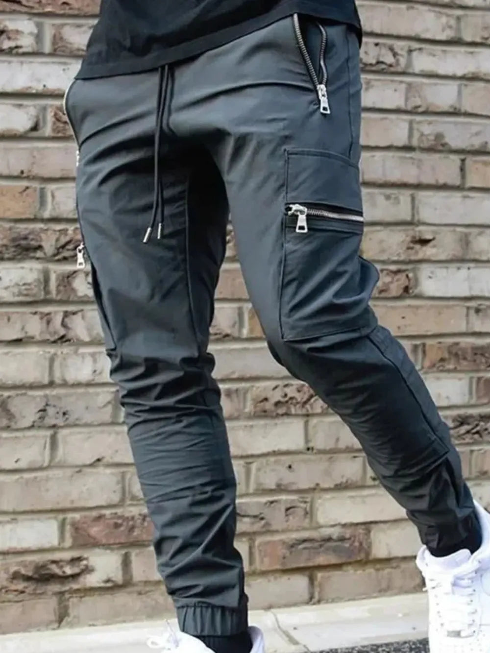 Men's Drawstring Pants with Pockets.