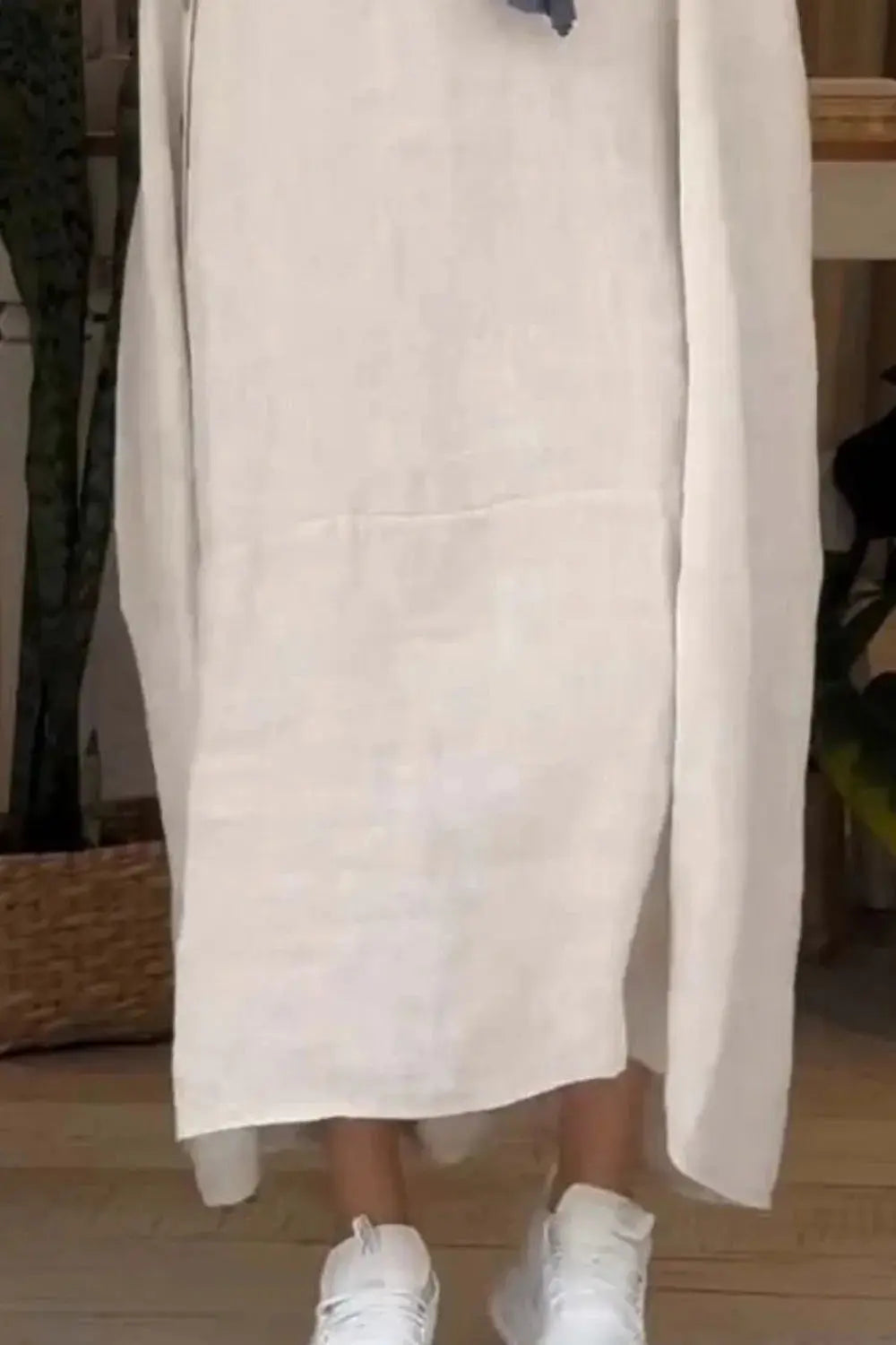 Full Size Relaxed Fit Short Sleeves Dress Plus Size.