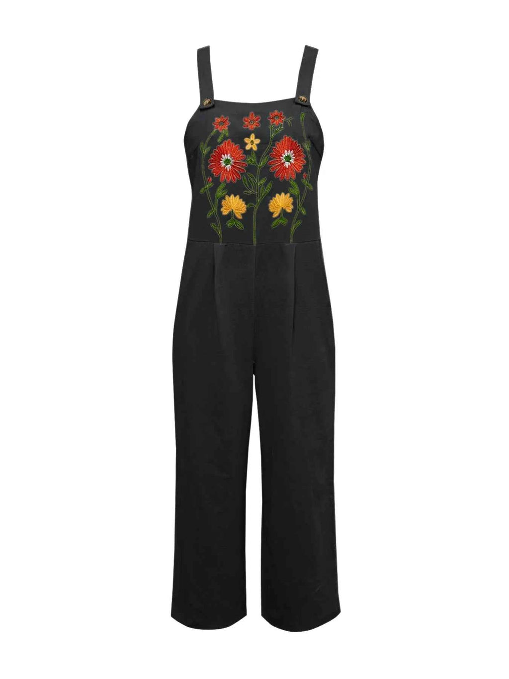 Floral Embroidered Wide Leg Jumpsuit