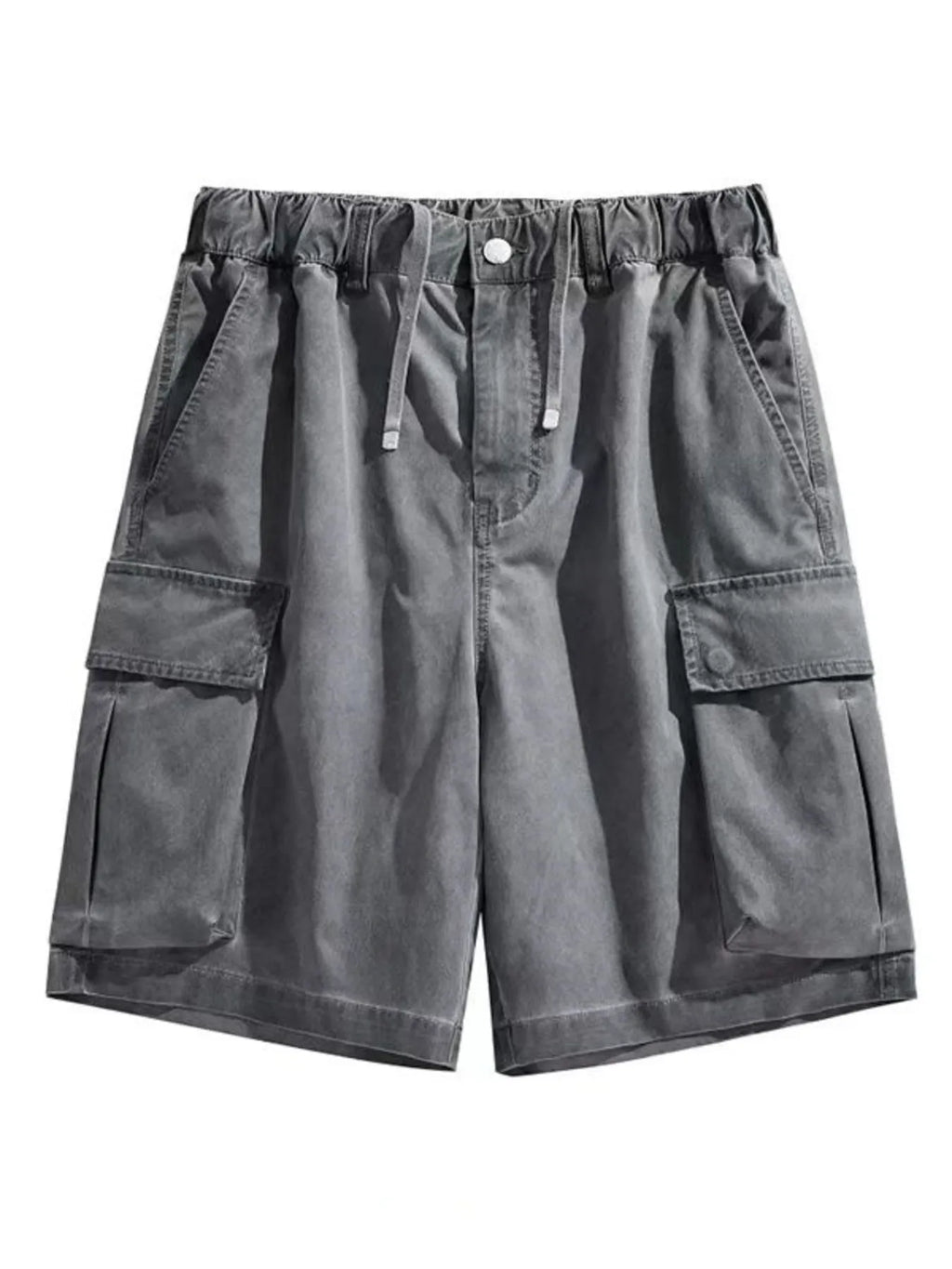 Men's Elastic Waistband Cargo Shorts.