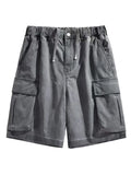 Men's Elastic Waistband Cargo Shorts.
