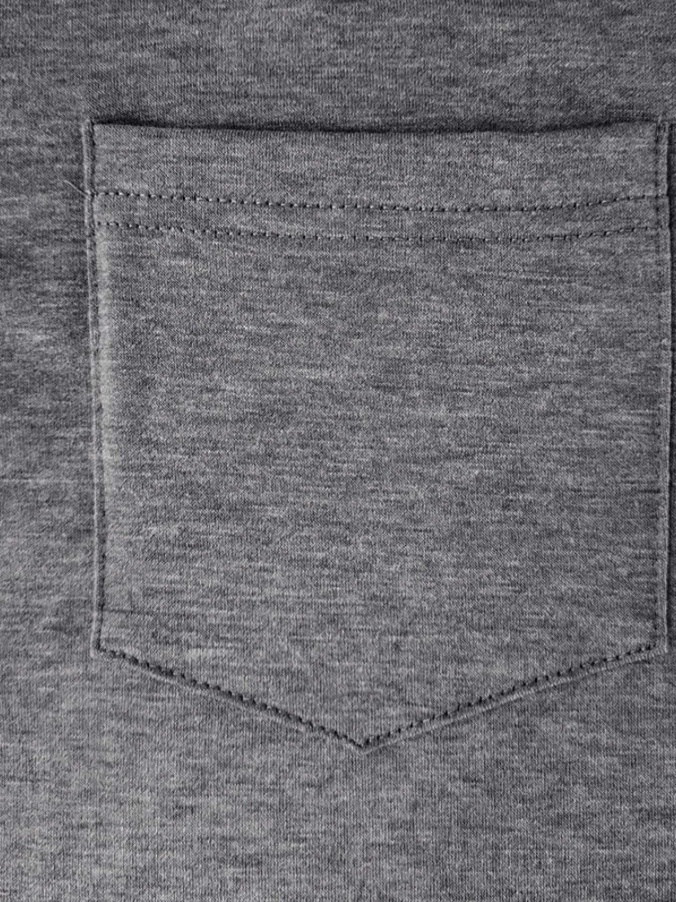 Men's Full Size Long Sleeve Pocket Polo Shirt Plus Size.