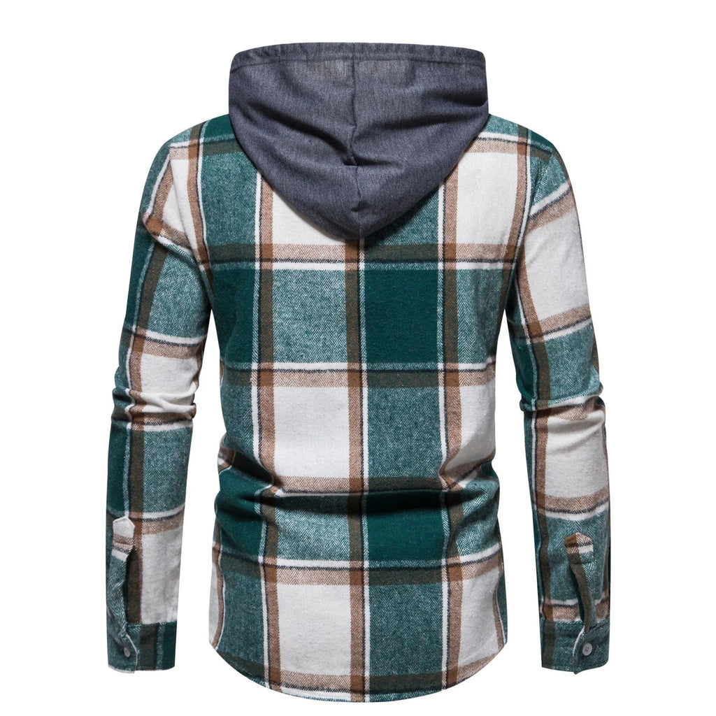 Men's Plaid Button Up Shirt.