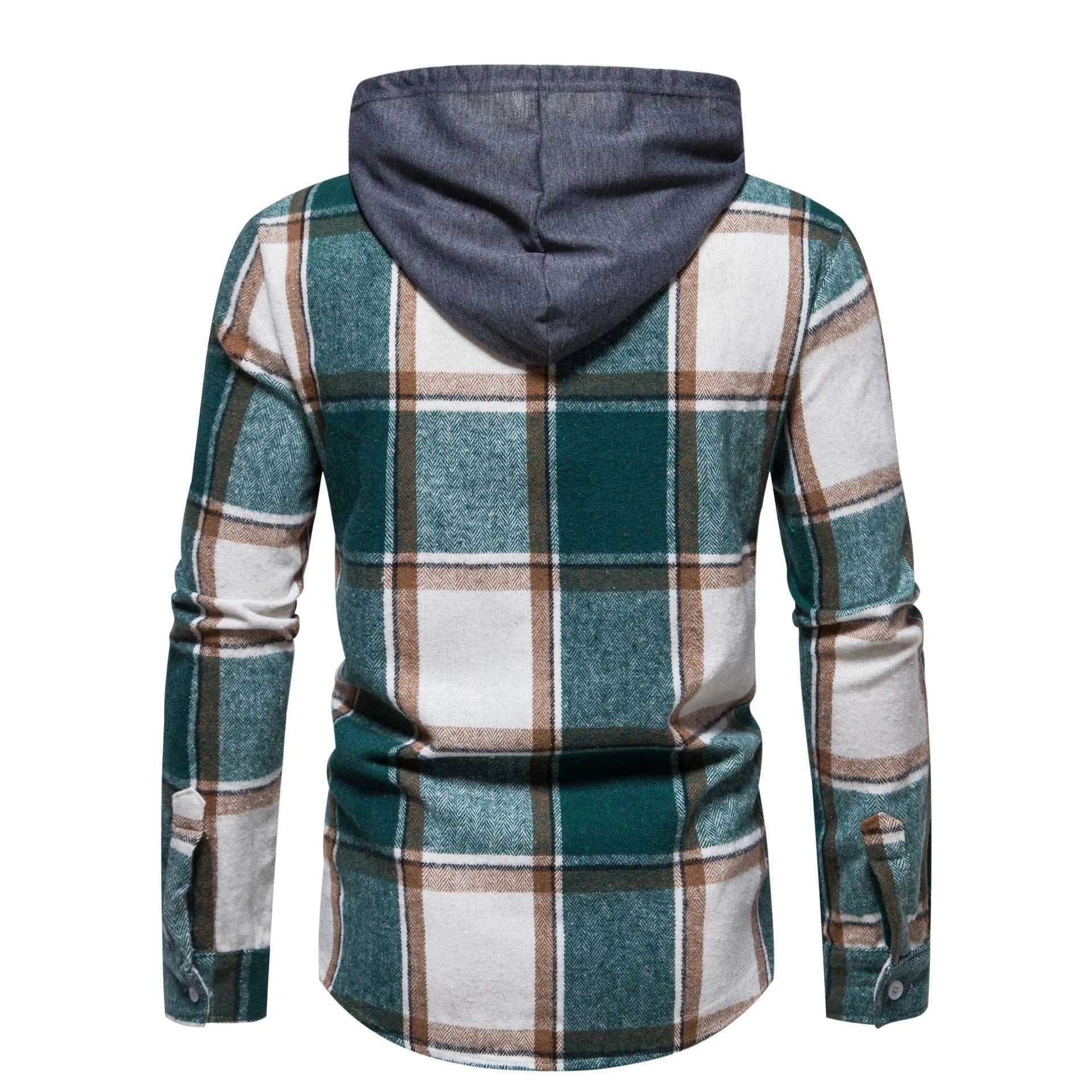 Men's Plaid Button Up Shirt.