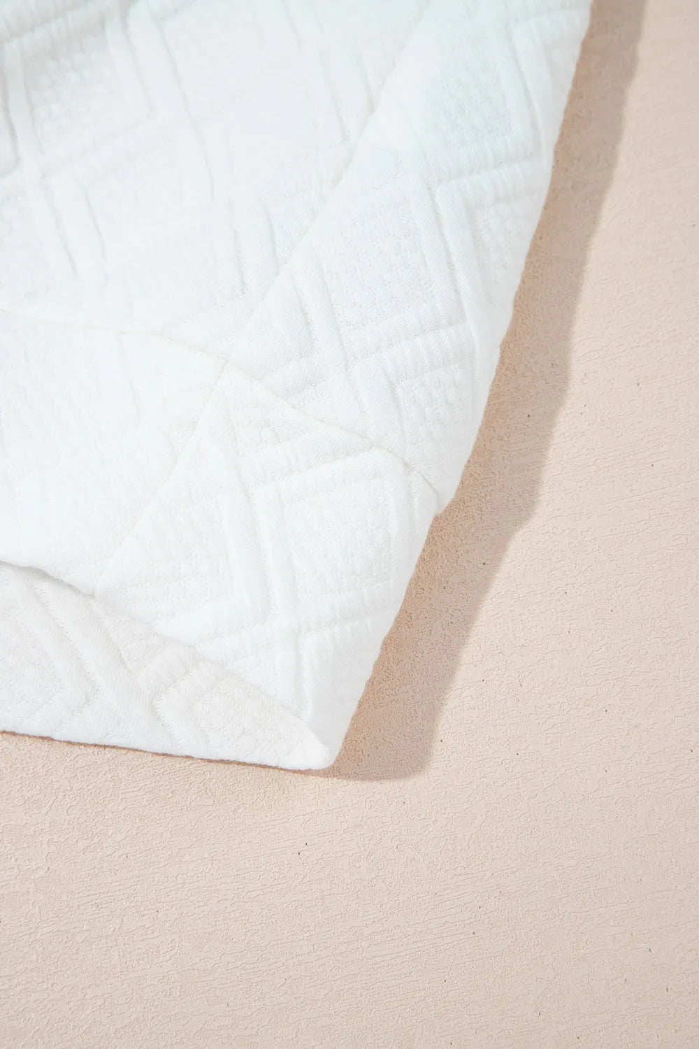 Contrast Striped Collar Patchwork Textured Half Sleeve Blouse.