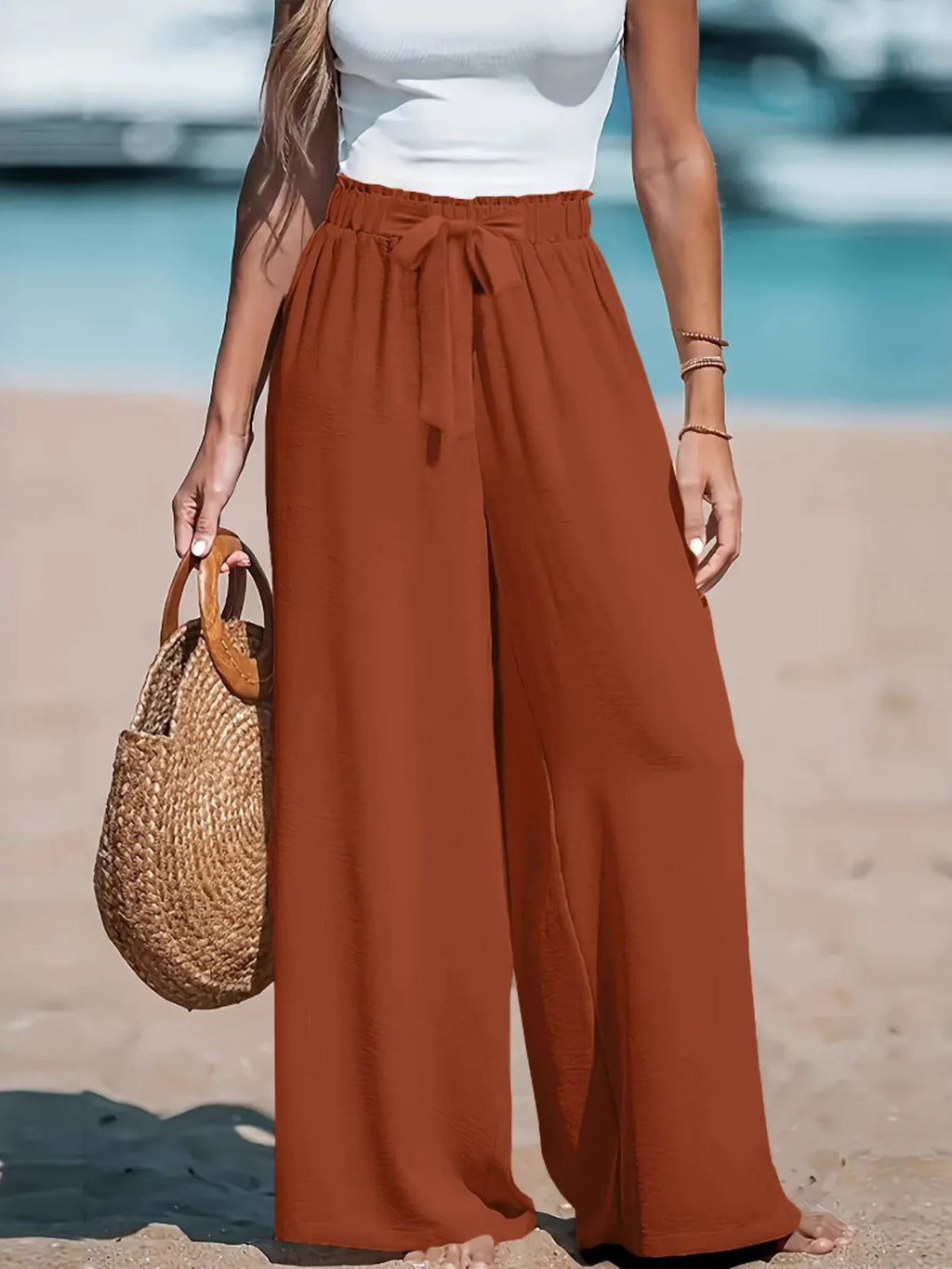 Waist Wide Leg Pants Plus Size.