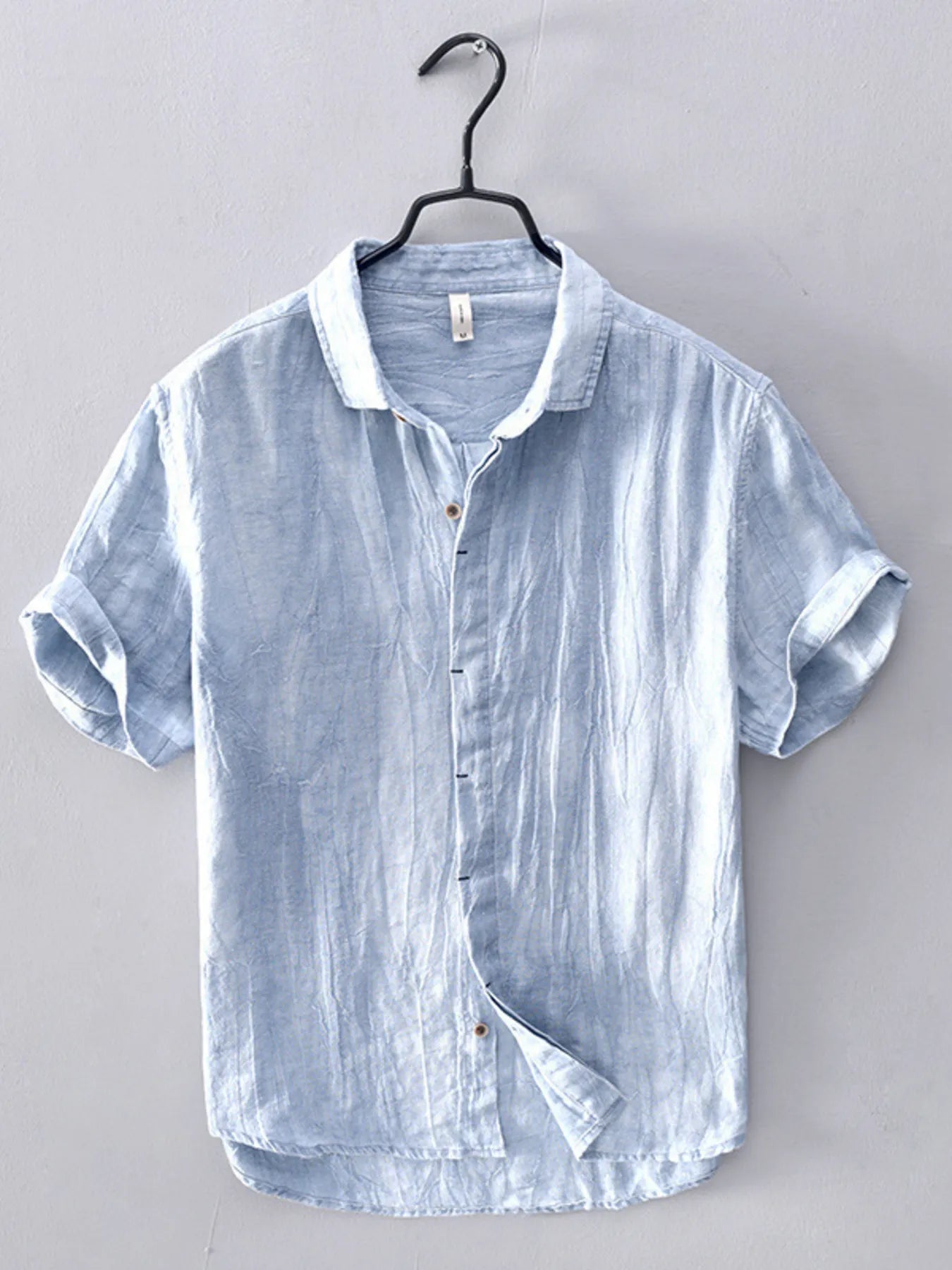 Men's Plus Size Button Up Short Sleeve Shirt.