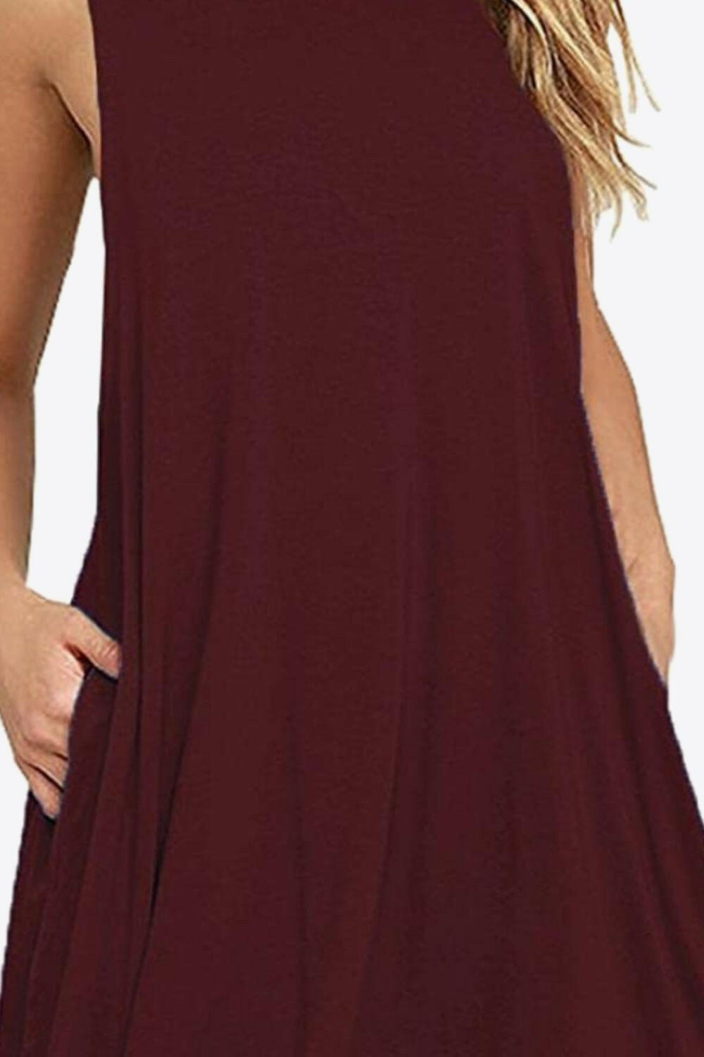 Sleeveless Dress with Pockets.