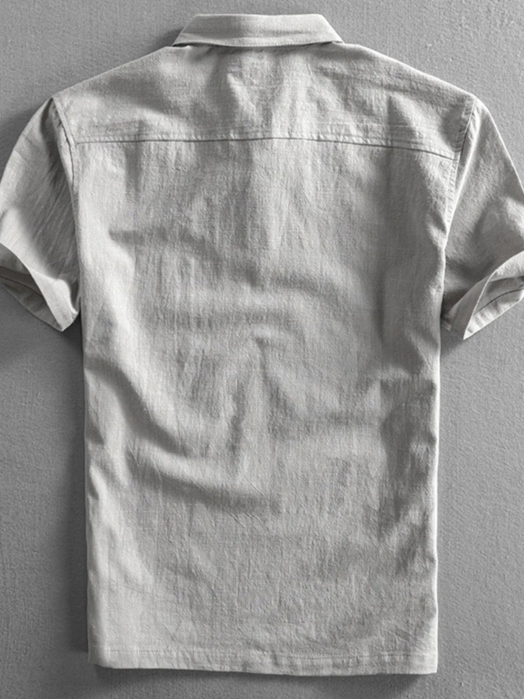 Grey Cotton Short Sleeve Polo Plus Size for men.