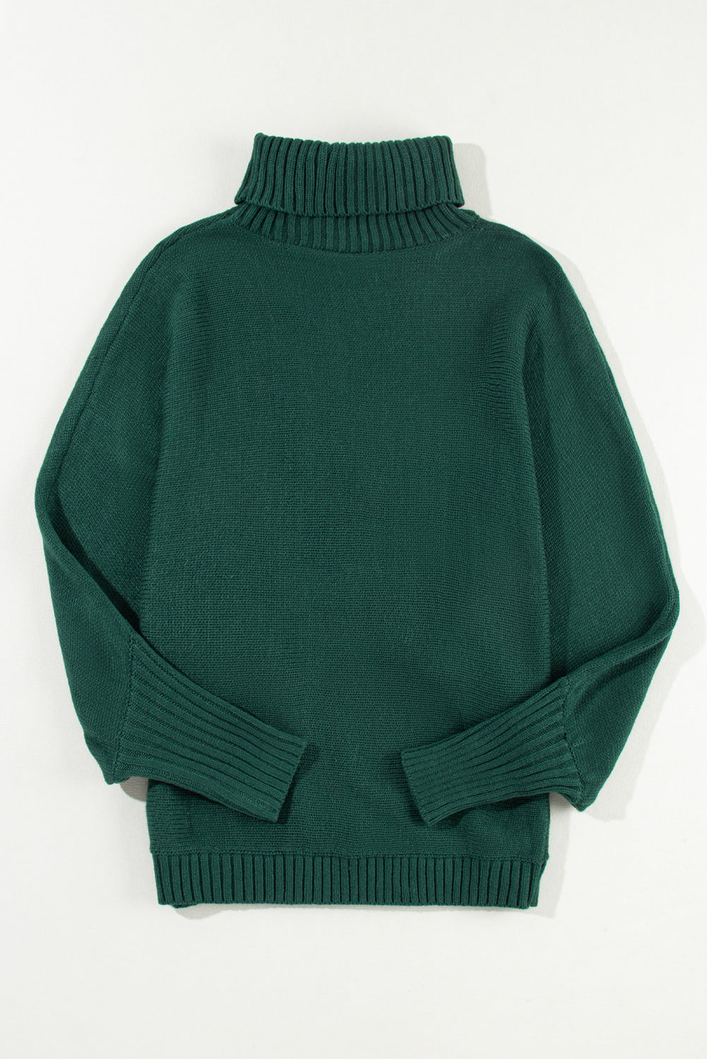 Blackish Green Merry Letter Embroidered High Neck Sweater Dear-Lover Dropshipping