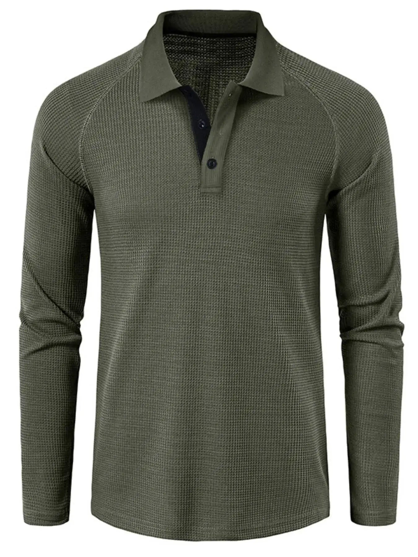 Men's Long Sleeve Textured Polo.