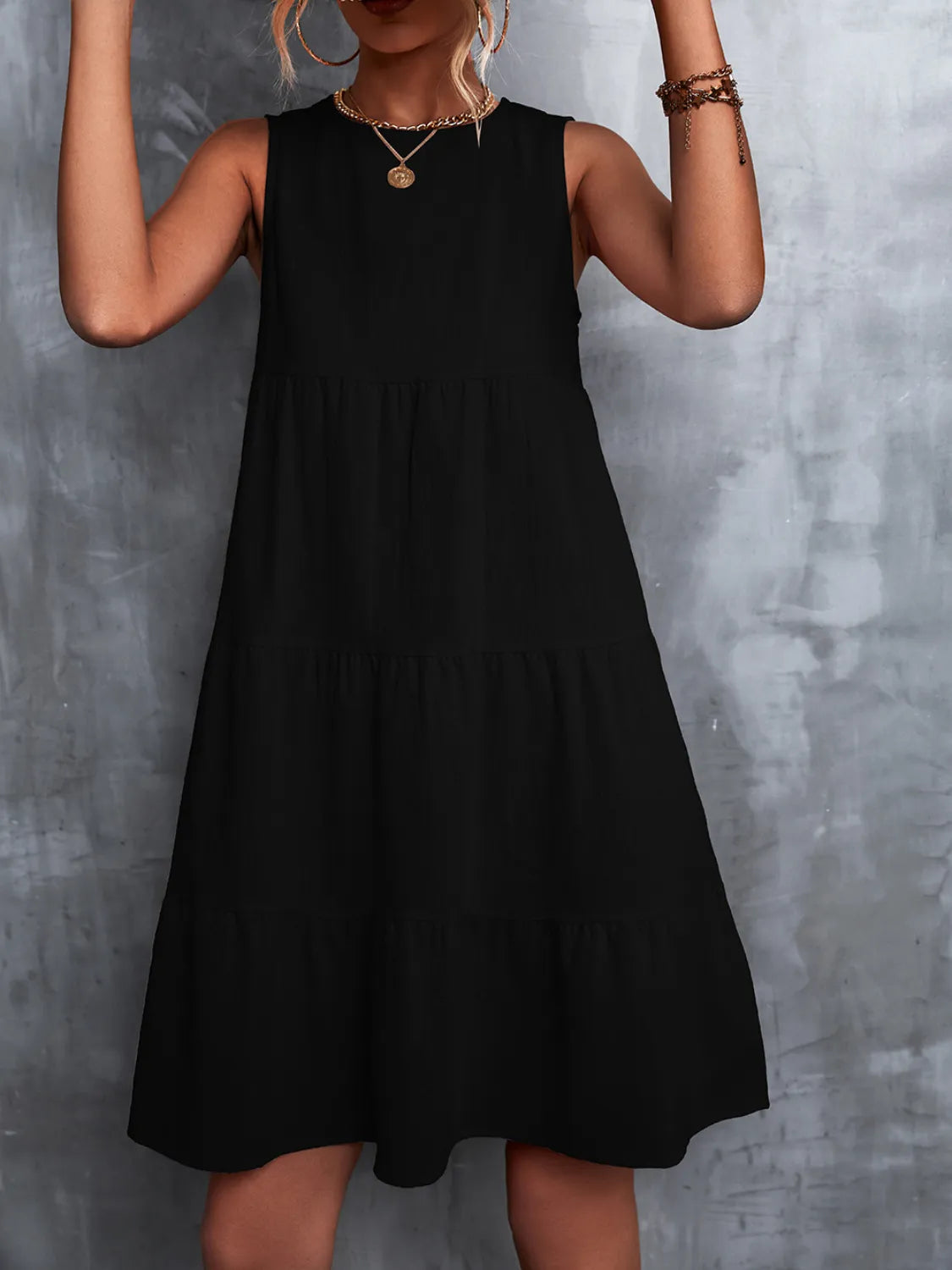 Sleeveless Mini Tank women Dress.