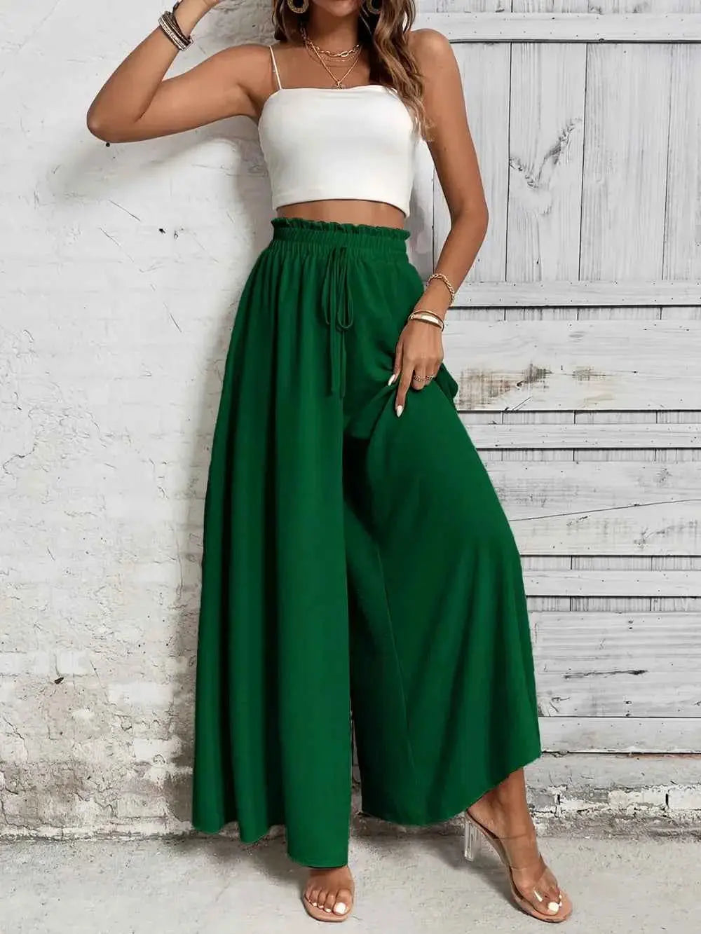 High Waist Wide Leg Pants.