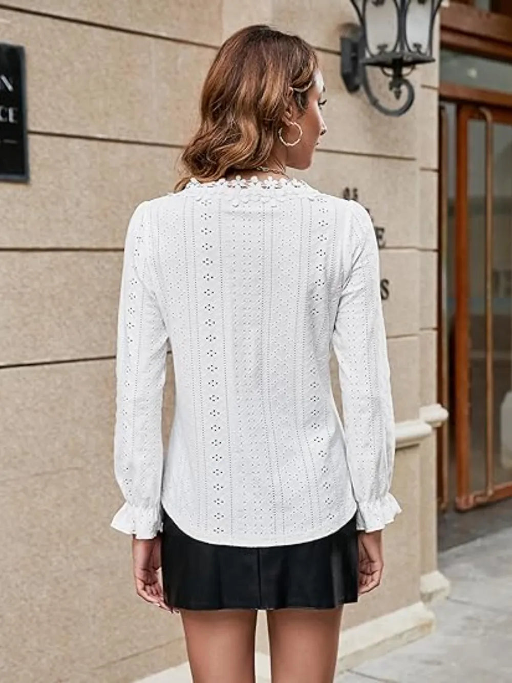 V-Neck Sleeve Blouse.